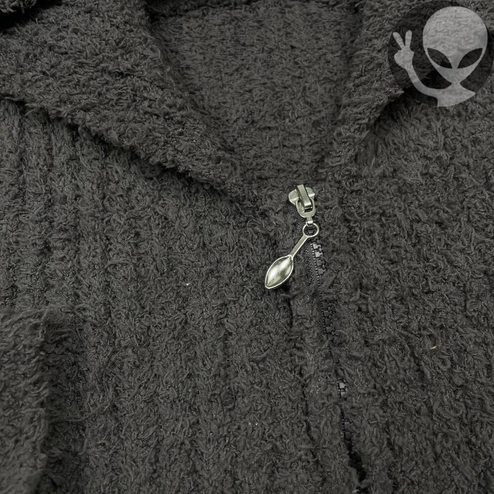Custom Wool Robe adult extra large grey quarterzip hooded - Picture 4 of 7